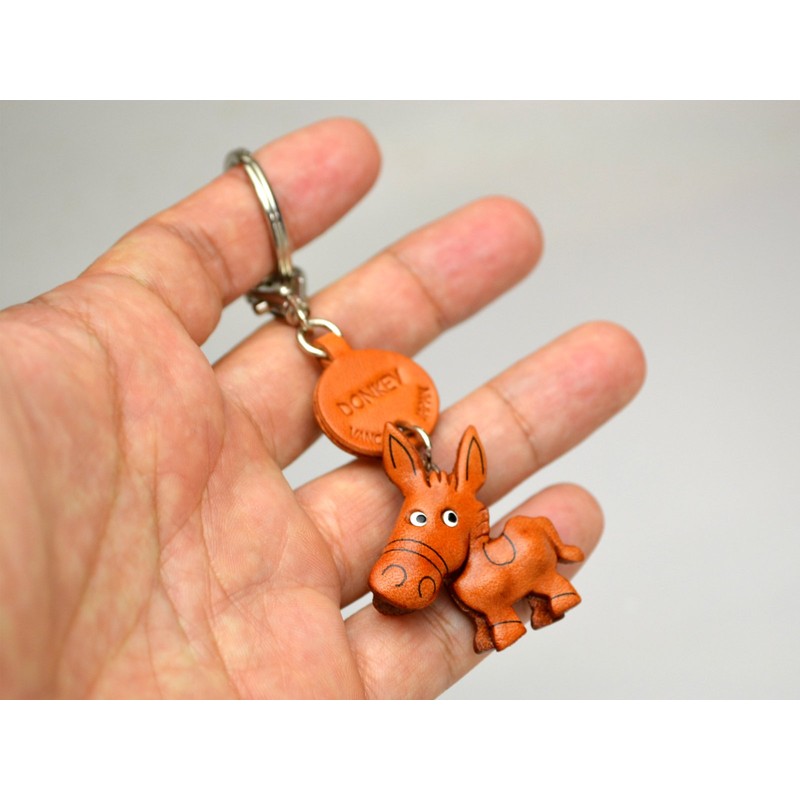 Donkey Donkey Genuine Leather Animal Key Chain Bankakraft Leather Story