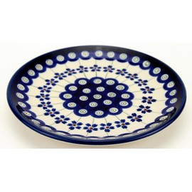 Polish Pottery Plate 6.5 Inch From Zaklady Ceramiczne Boleslawiec #Gu-818-166a Floral Peacock Traditional Pattern, 6.5 Inch Diameter