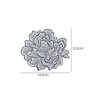 Sourcemall Sew on Peony Floral Patches, Embroidered Flower Appliques for