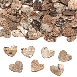 HERZONE 100 Pieces Confetti Wooden Hearts 3 cm for Wedding and Party Made of Birch Wood - Accessories for DIY Projects - Natural Wood Discs for Crafts (Heart 3 cm / 100 Pieces)