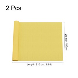 QUARKZMAN 2 Rolls Crepe Paper 50 x 210 cm Curling Paper Pastel Crepe Paper Tissue Paper Florist Crepe Paper for Crafts Decoration Gift Packaging Flowers Yellow