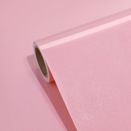 Pink Contact Paper 15.7"x78" Glossy Pink Peel and Stick Wallpaper for Kitchen Countertop/Cabinet Self Adhesive Waterproof Wall Paper Removable Decorative Vinyl
