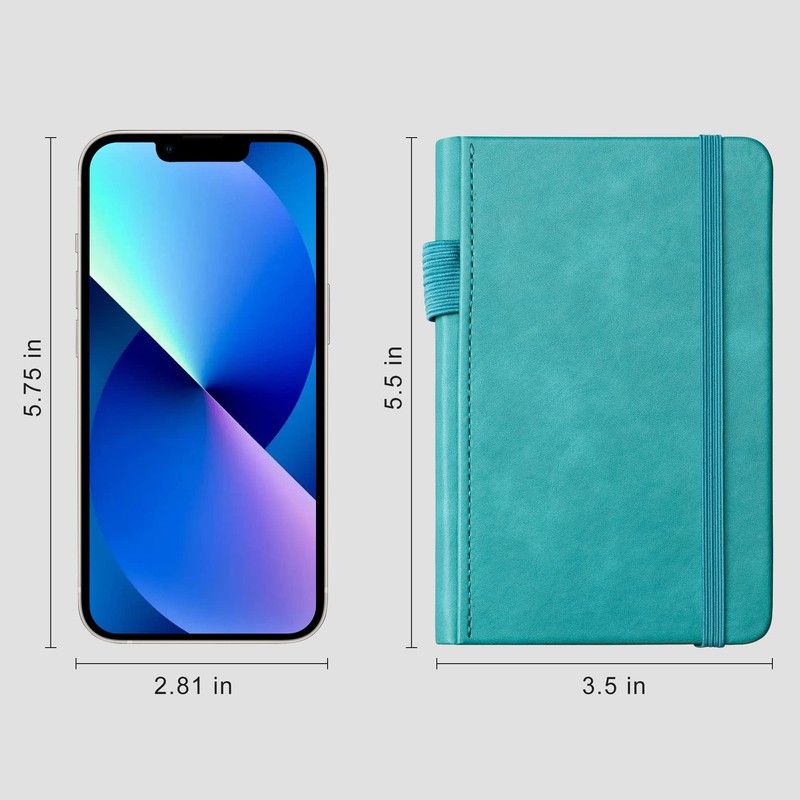 RETTACY Pocket Notebook A6 Mini Notepad 2 Pack Small Hardcover