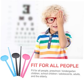 FOMIYES 2 Sets Vision Test Tool Handheld Optometry Tool Eye Exam Rod Eye Occluder Hand Pointers Abs Plastic Comfortable to Hold