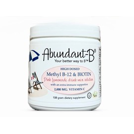 Sufficient-C Abundant-B High-Dose Methyl B-12 and Biotin Pink Lemonade Energy Drink Mix Solution - Flavor w/Function in Each Refreshing sip!