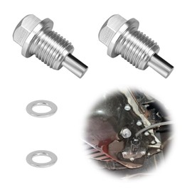 Pack of 2 Magnetic Oil Drain Plug, Aluminium Alloy Magnetic Oil Pan Pan Made of Return Drain Plug Adapter with Seals, Magnetic Car Oil Screw (M14 x 1.5)