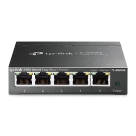 TP-Link TL-SG605E 5-Port Gigabit Easy Smart Managed Network Switch (Plug-and-Play, Metal Housing, QoS, IGMP Snooping, VLAN, Central Management, Energy Efficient)