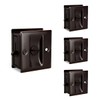 HOMOTEK 4 Pack Privacy Pocket Door Lock Hardware with Pull