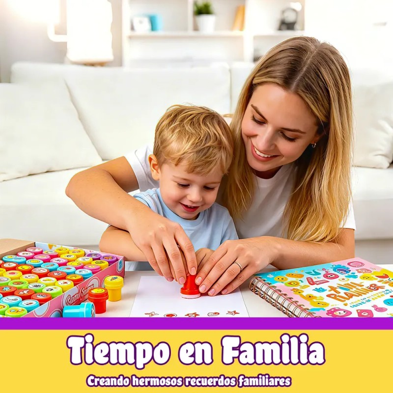 Juego De Sellos De Dibujos Animados De 60 Piezas Para