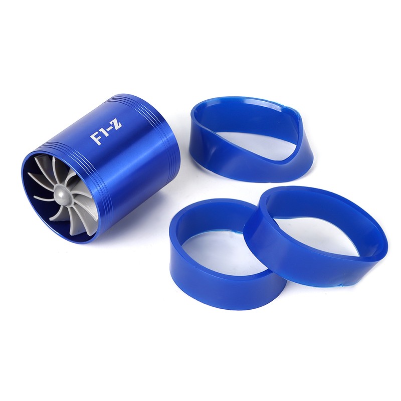 Air Intake Turbo Supercharger Dual Fan Gas Fuel Saver F1‑Z
