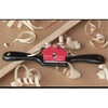 9" Adjustable Spokeshave with Flat Base and Metal Blade Wood
