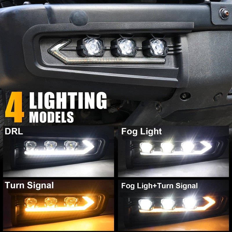 MSIZOY Front Bumper LED Fog Light Compatible With For Ford