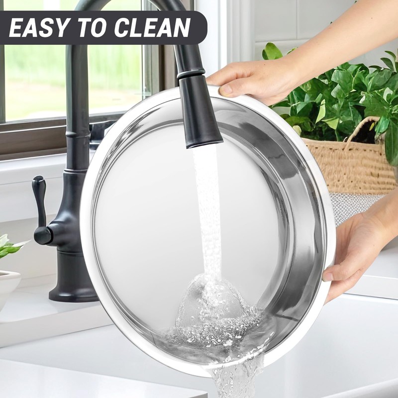 Keyoxy Round Chafing Dishes for Buffet 5 Qt,High Grade Chafing