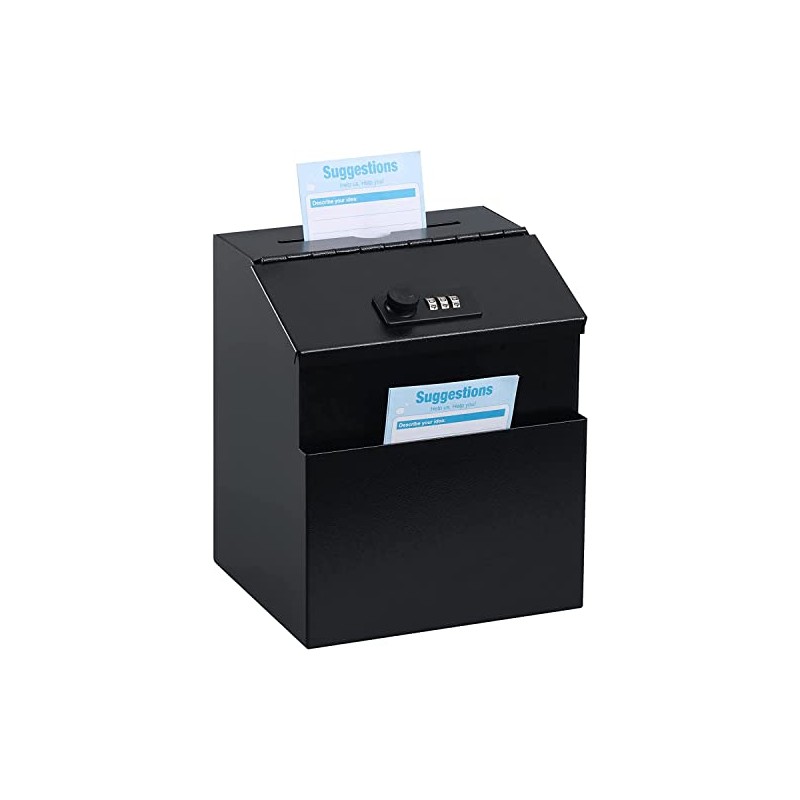 Suggestion Box with combination number Lock Metal Wall Mounted Ballot