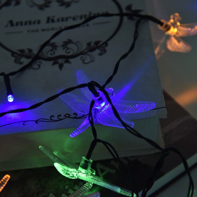 Dragonfly Light String Solar Powered IP44 Waterproof 2 Modes 30