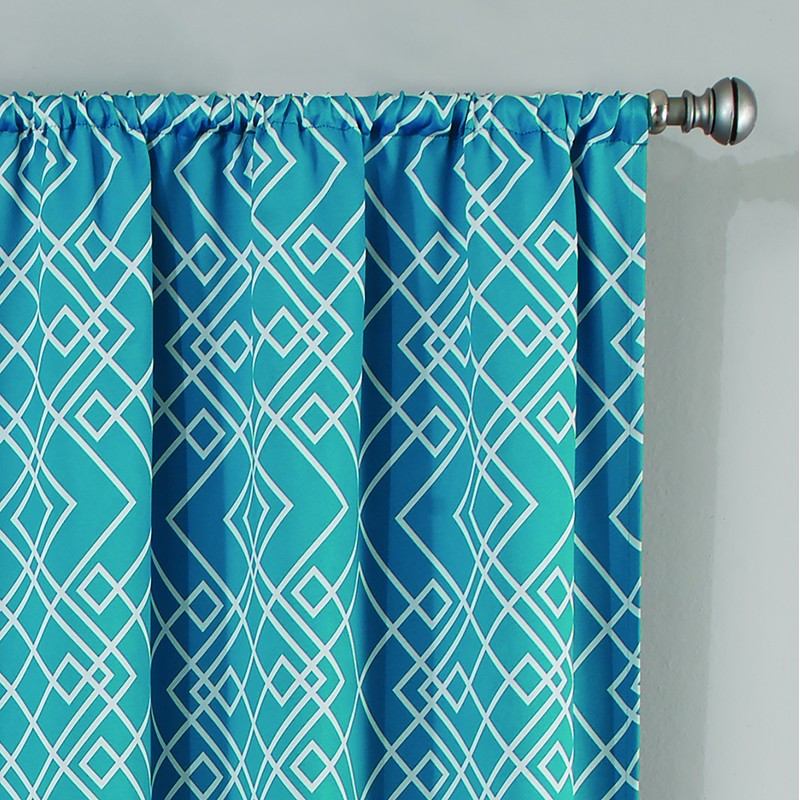 ECLIPSE Benchley Rod Pocket Curtains for Bedroom, Single Panel, 37x63,