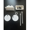 WinZo Toilet Square Dual Flush Button with Toilet Seat Bolts