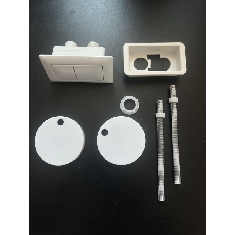WinZo Toilet Square Dual Flush Button with Toilet Seat Bolts