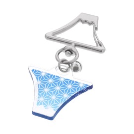 Daio Seisakusho Mt. Fuji Key Holder, Charm Japanese Souvenir, Carabiner, Key Chain, Bell Included, Mount Included, OPP Bag Holder, Made in Japan, blue