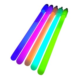 Glowtopia 6 inch Glow Sticks/Glow Batons (1cm thick) - Premium Glowsticks (Mixed, 50 Pack)
