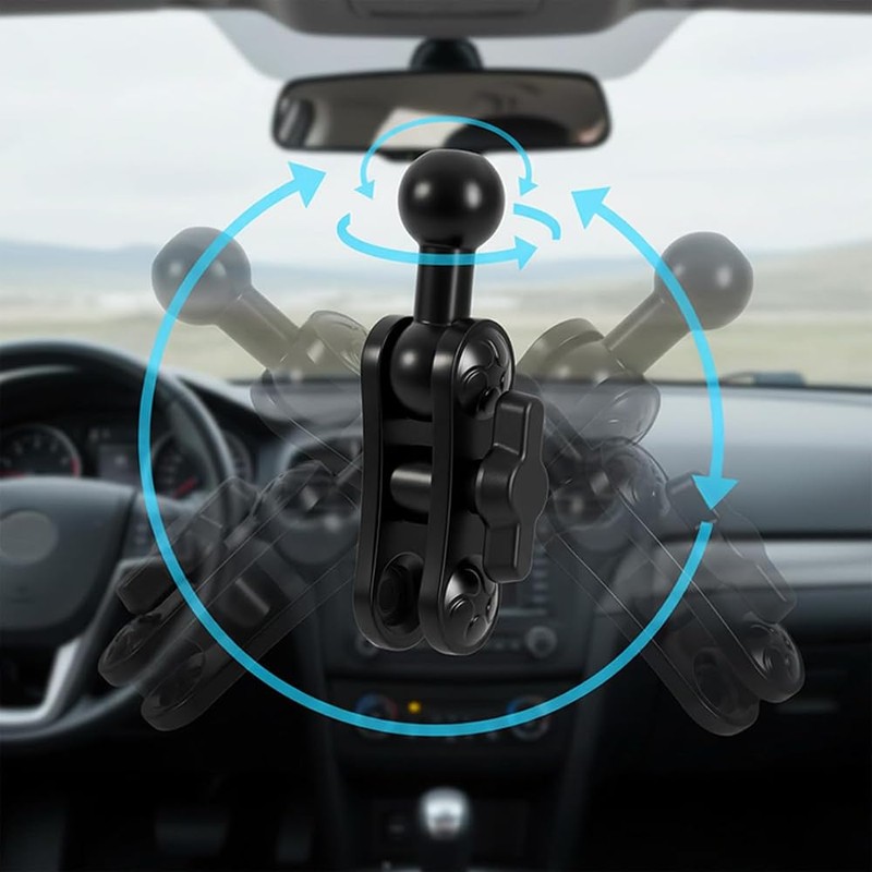 ボールマウント 17mm、ボールジョイント、車載、バイク、接続アクセサリー パーツ、ドラレコマ、360 度回転、アルミマウント、自転車カメラマウント