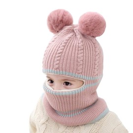 Kacota Kids Winter Hats Scarf Earflap Mask Cap Plush Skull Beanie for Boys Girls, 1-5 Years