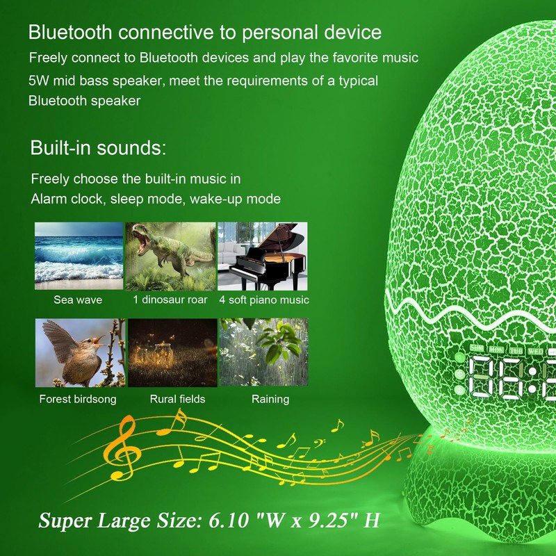 Unique Dragon Egg Digital Clock Ok to Wake Up Alarm