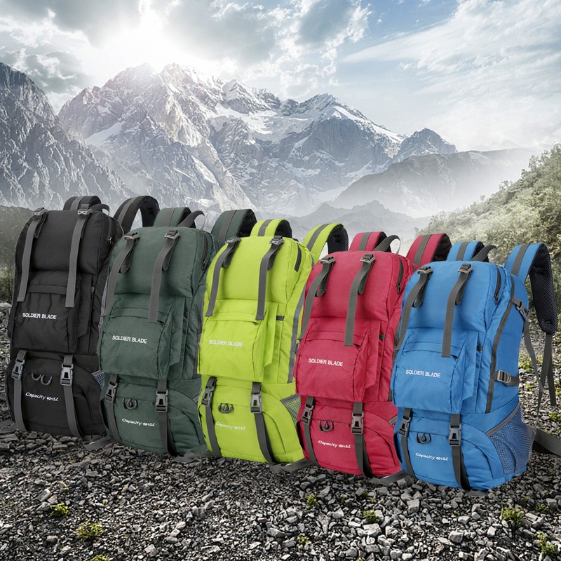 45L Camping Hiking Backpack Large Capacity Mountaineering Pack Waterproof Travel