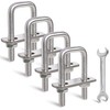 SRZTXU 4 Sets M8 Square U-Bolts,u-Bolts 1 inch Wide,304 Stainless