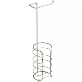Chapter 166721 Bath Pedestal Toilet Tissue Holder w/ Storage Satin Nickel Finish