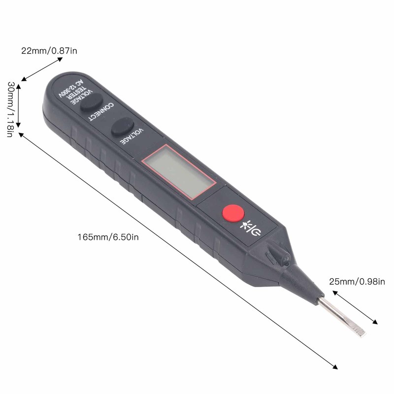 Non Contact Voltage Tester Sound Light Alarm 12 to 300V