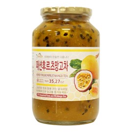 Apexy Korean Honey Passionfruit Mango Tea Made with Real Fruit, No Artificial Colors – Tropical Drink Base, Dessert Topping, Smoothies, Cocktails, Yogurt Made in KOREA 35.27oz (1kg). (Passion Fruit Mango)