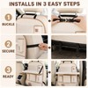 PU Leather Car Seat Back Organizer with Foldable Tray, Multi-Pocket