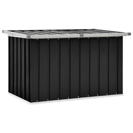Tidyard Outdoor Storage Box, Galvanized Steel Indoor Outdoor Deck Box, Backyard Storage Container for Garden Tools, Pool Supplies, Patio Cushions, Pillows, Blankets 42.9in x 26.4in x 25.6inAnthracite