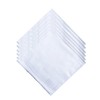 Men's Handkerchiefs 100% Cotton Solid White Hankies Set