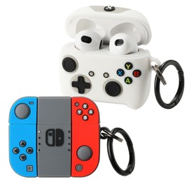 [2Pack] Gedicht for Airpods 3rd Generation Case, Funny 3D Cartoon Game Controller Console Design Silicone Soft Cases for Airpods 3rd Case Cover, with Keychain Kids Women Men for Airpods 3 Case