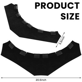 Shyyween 2 Pcs Welding Helmet Accessories Black Split Cowhide Wrap Around Helmet Bib Cover Leather Welding Hood Accessories Neck Protector for Most Helmets