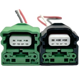 AUOSTMO 2PCS Black Copper Connector Harness Plug - Compatible with Camshaft and Crankshaft Position Sensors for Nissan and Infiniti 23731-6J906