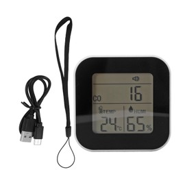 3 in 1 Temperature Humidity Meter High Accuracy Air Quality Monitor with Lanyard for Home Car Kitchen HCHO Detector
