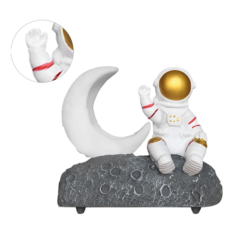 Wireless Bluetooth Speaker with LED Light Astronaut and Moon Shape