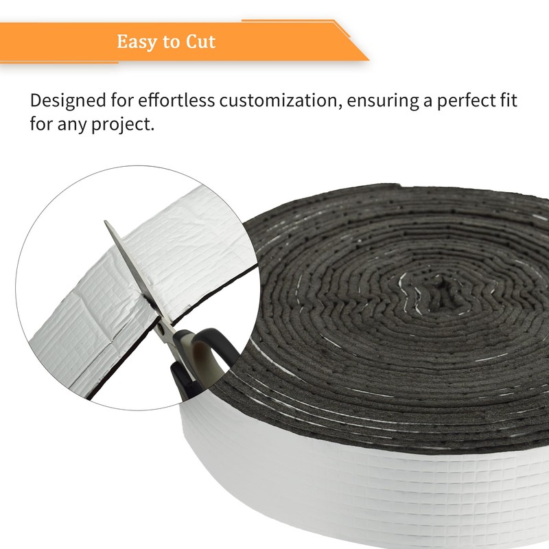 DOBTIM Foam Foil Pipe Insulation Wrap 3 in x 32