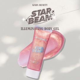 STARBEAM Illuminating Body Gel for Face & Body - Pink Glitter Gel with Argan Oil - Festival Body Glitter & Hydrating Shine - Perfect for Rave Outfits for Women, and Festival Looks (Cosmic Shine)