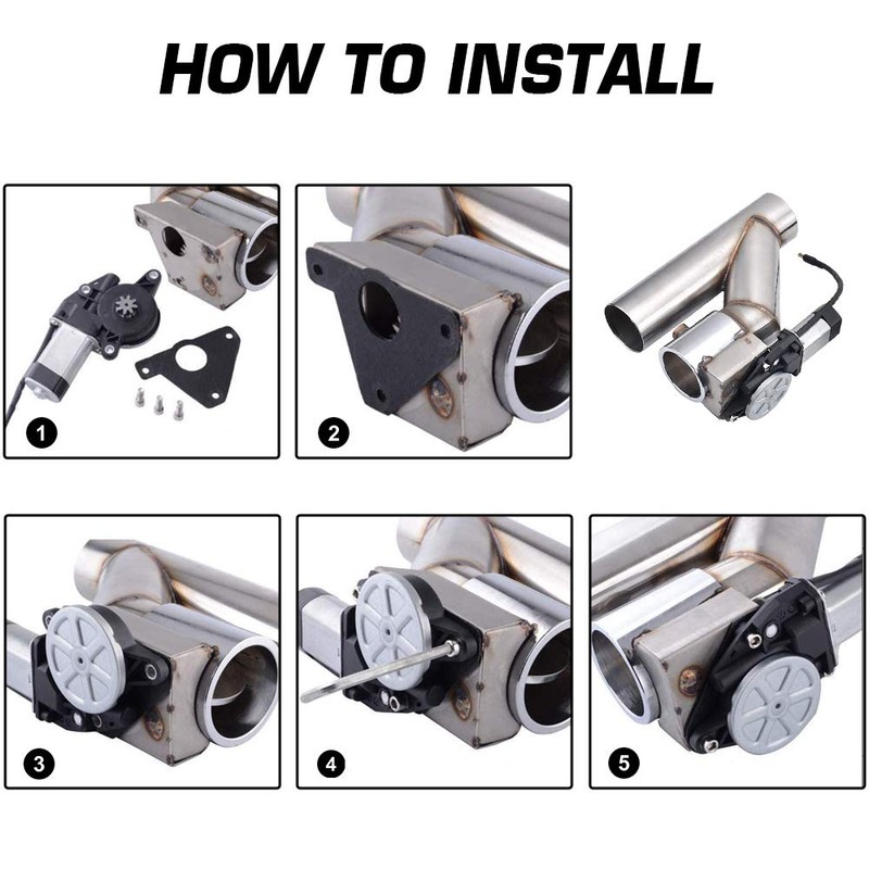 SPELAB Electric Alloy Steel Exhaust Cutout Valve 3.0 Inch 76mm