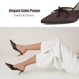 Galindopia Women's Fashion Kitten Heel Mules Without Closure Slide, brown, 37 EU