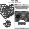 TOOVEM 2PCS Non-Slip Heat Resistant Silicone Sink Protector Mat, Side