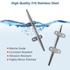 Boat Cleats 8 Inch 4 Pack, Dock Cleats 316 Stainless