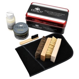 Dusco Beginner Shoe Care Starter Set, Single (PA-DNZ), Shoe Polishing Set, Leather Shoes, Maintenance, Horse Hair Brush, Pig Hair Brush, Easy Care, Beginners, Beginners, Black