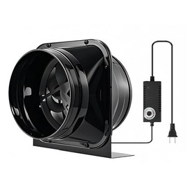 10 Inch Inline Duct Ventilation Exhaust Fan 1020CFM Duct Intake Fan High Efficiency Air Fan Quiet Copper Motor for Ducting Vents Bathroom Kitchen Grow Tents Hydroponics (10 Inch-1020 CFM)