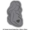 Azeeda A7 'Pregnant Woman' Unmounted Rubber Stamp (RS00007576)