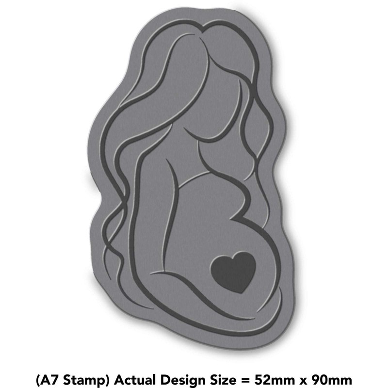 Azeeda A7 'Pregnant Woman' Unmounted Rubber Stamp (RS00007576)